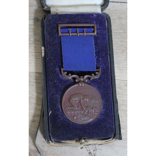 419 - A cased bronze Liverpool Shipwreck and Humane Society medal awarded to Robert Marshall for Meritorio... 