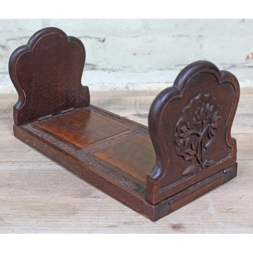 73 - Carved wood adjustable book stand