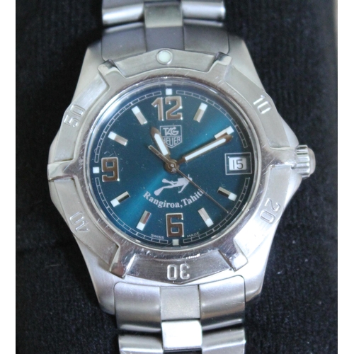 A Tag Heuer limited edition Rangiroa Tahiti stainless steel