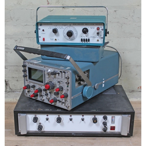 469 - Laboratory equipment comprising a Feedback sine square oscillator, a Tektronix 453 oscilloscope and ... 