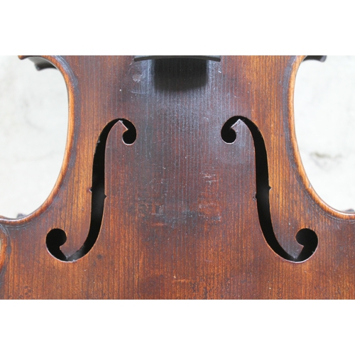 86 - A 19th Century violin and two bows.