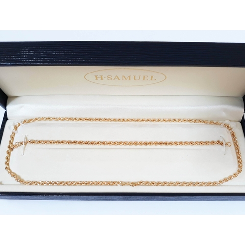 113 - A 9ct gold necklace and matching bracelet marked 9kt and with UK import marks, necklace length 450mm... 