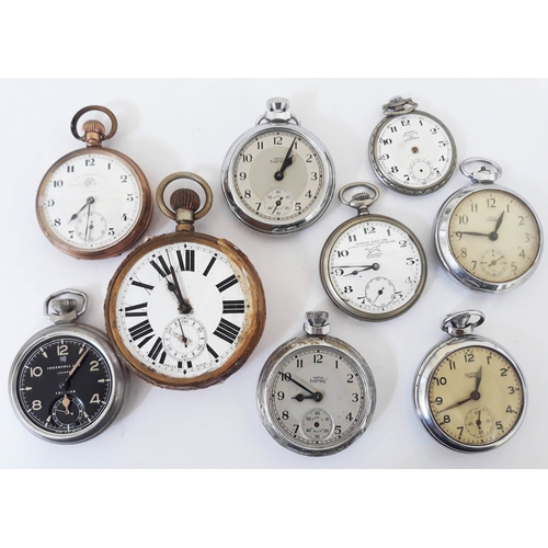 139 - A group of nine pocket watches - as found.