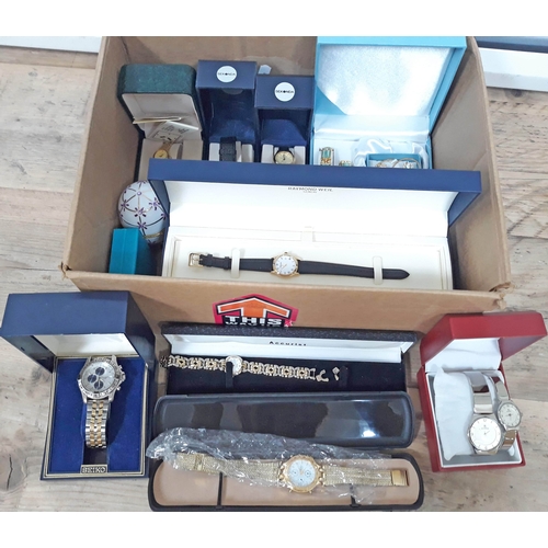 144 - A mixed lot of boxed wristwatches including Rostini, Raymond Weil etc.