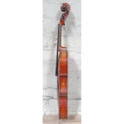 82 - A late 19th Century German violin by Louis Lowendall, Dresden, inscribed 'Lowendall's Paganini Violi... 