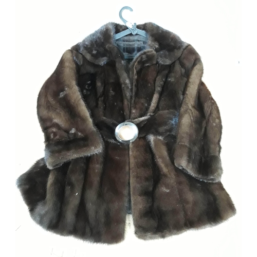 377 - A brown mink fur jacket.