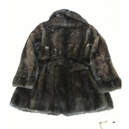 377 - A brown mink fur jacket.