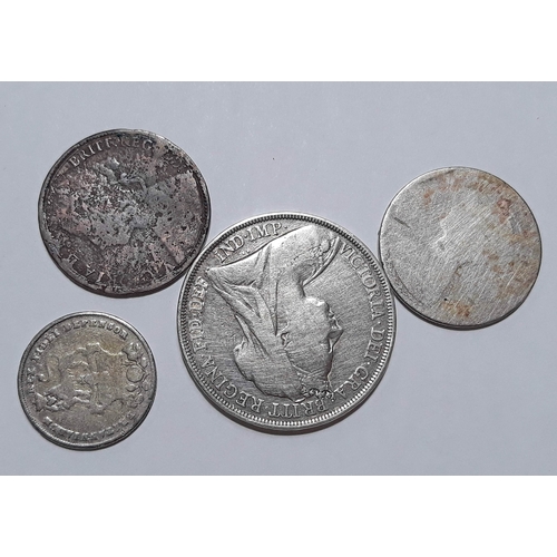 140 - Silver and other coins including an 1896 crown.