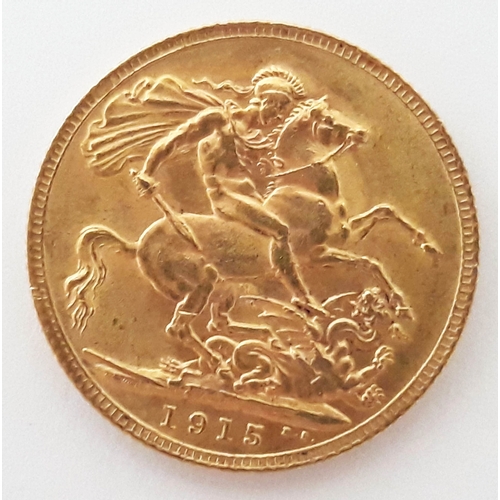 174 - A George V 1918 sovereign.