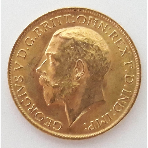 174 - A George V 1918 sovereign.