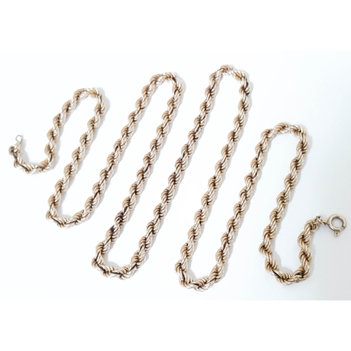 191 - An Italian 9ct gold chain, marked '375' with import marks, length 70cm, wt. 23.2g.