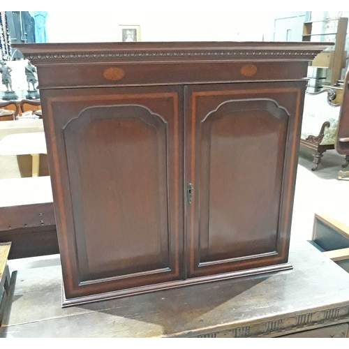 76 - Edwardian inlaid mahogany table cabinet.