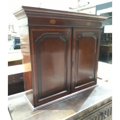 76 - Edwardian inlaid mahogany table cabinet.