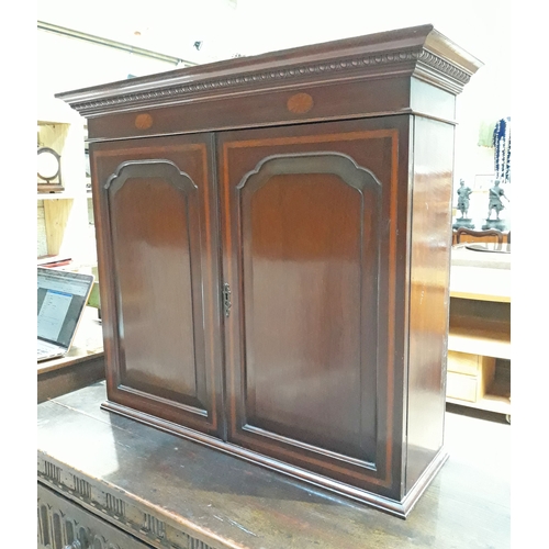 76 - Edwardian inlaid mahogany table cabinet.