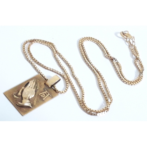 201 - A hallmarked 9ct gold pendant on chain, wt.6.3g.