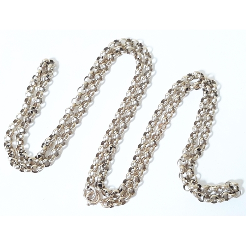 387 - A hallmarked 9ct gold chain, length 60cm, wt. 12.5g.