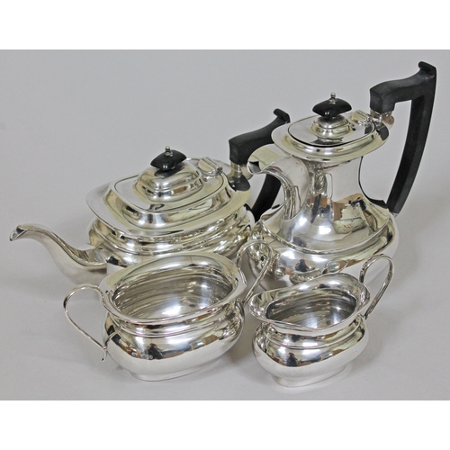 209 - A hallmarked silver tea set, gross wt. 60oz.