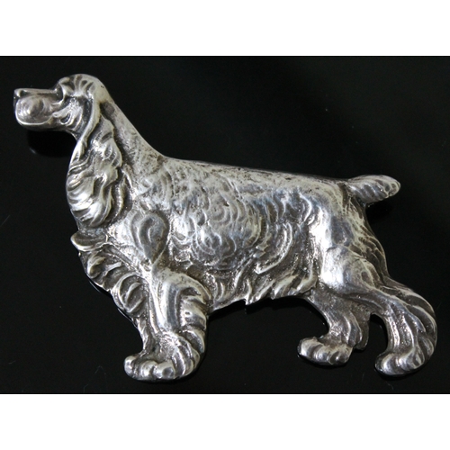 232 - A vintage sterling silver brooch formed as a Red Setter by Gugleimo Cini, length 8.5cm.