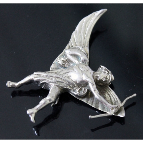 235 - A vintage hallmarked silver brooch depicting Eros, designed and made by Frederick Massingham for DH ... 