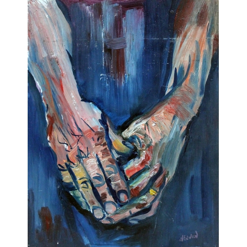 342 - James Lawrence Isherwood (1917-1988), 'Mother's Hands', oil on board, 30cm x 41cm, signed lower righ... 