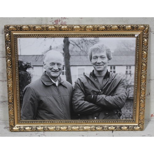 360 - Autographs - Tom Finney & Tom Benson, photographic print 39cm x 29cm, signed verso.