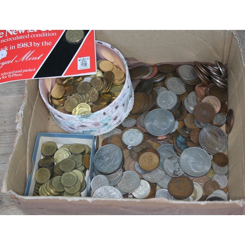 370 - A box of coins.