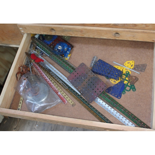 374 - Two wooden boxes of Meccano.