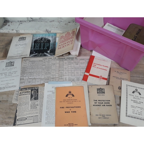 405 - A quantity of WWII ephemera including Air Raid Precautions pamphlets etc.