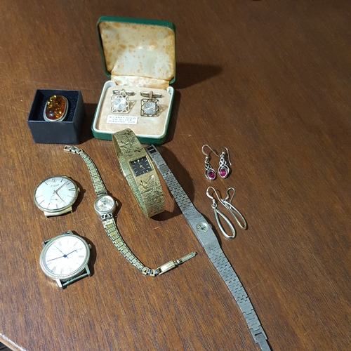 215 - A mixed lot to include Accurist and Rotary gents wristwatches, two Rotary and Everite ladies wristwa... 