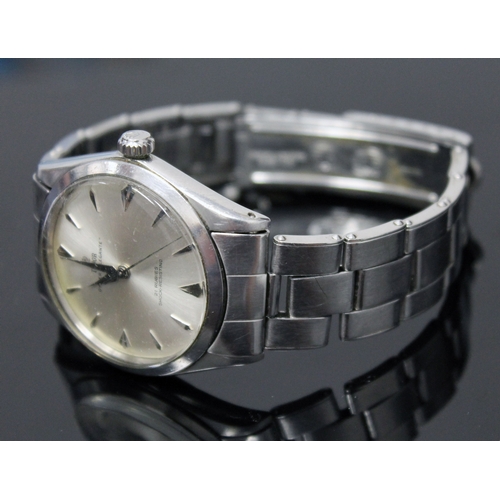 101 - A Gentlemans stainless steel Rolex Tudor Oyster 'Elegante' wrist watch, the round silver dial having... 