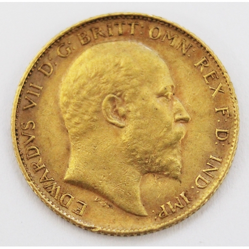 111 - An Edward VII 1908 half sovereign