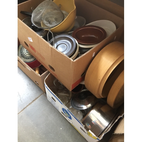 227 - 3 boxes of household items and kitchenware