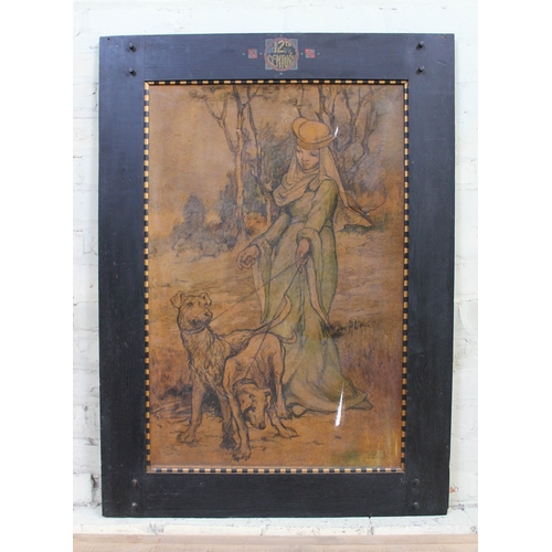 85 - An Arts & Crafts style frame 82cm x 113cm.