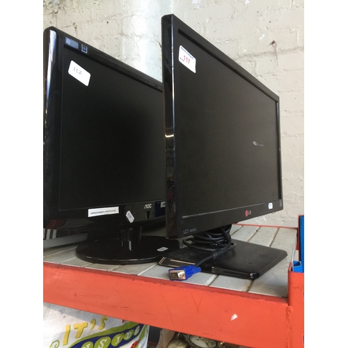 117 - 2 monitors ( an AOC and an LG )