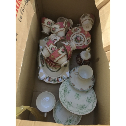 998 - A box of Royal Albert china and other