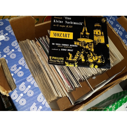 255 - A box of 45's including Beatles and The Shadows