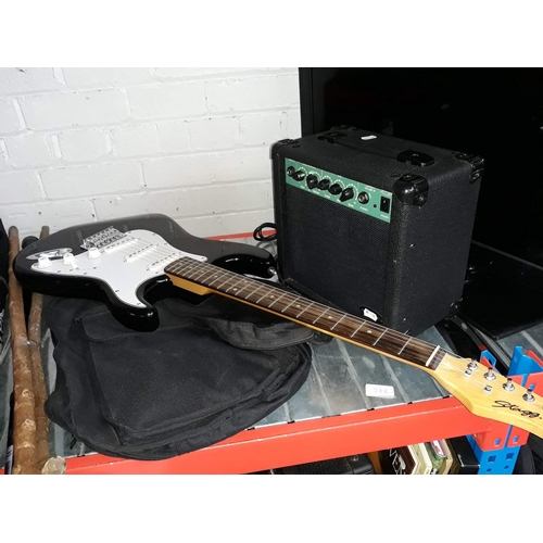 272 - A Stagg electric guitar and Stagg amp