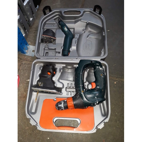 297 - A Black & Decker Quattro with a saw attachment and another Black & Decker Wizard rotary tool in case