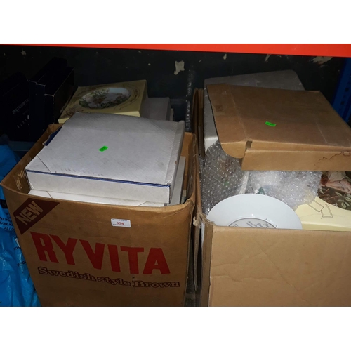 334 - 3 boxes containing large quantity of collectors plates, some with certificates and original boxes