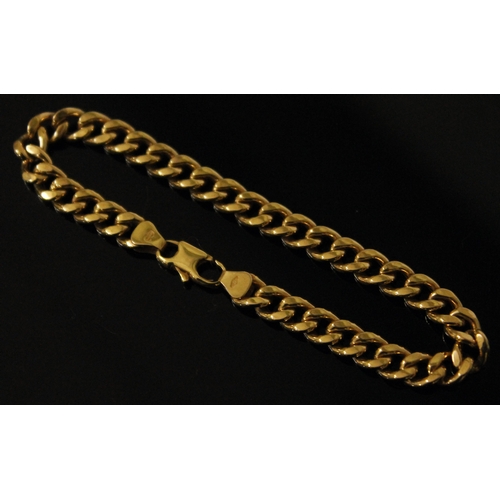 141 - A hallmarked 9ct gold bracelet, length 18.5cm, weight 8.2g.