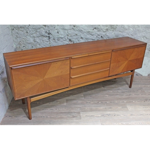 45 - A McIntosh teak sideboard circa 1960s, length 213.5cm, depth 46cm & height 81cm.