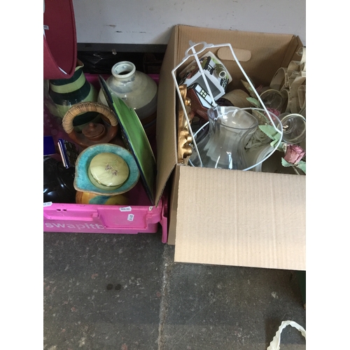 168 - 2 boxes of china, pottery, etc