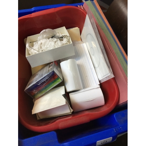 174 - Box of assorted stationery items