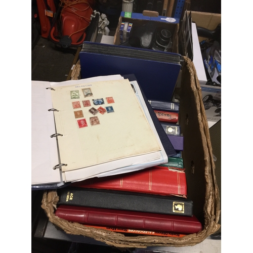 210 - A box of stock books with large quantity of stamps