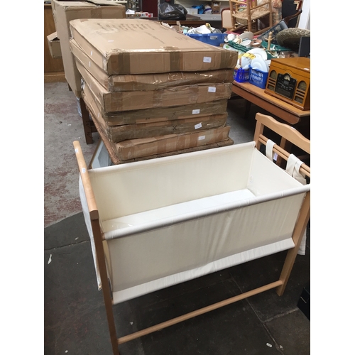 336 - 7 X newborn cots ( 6 boxed + 1 built up )