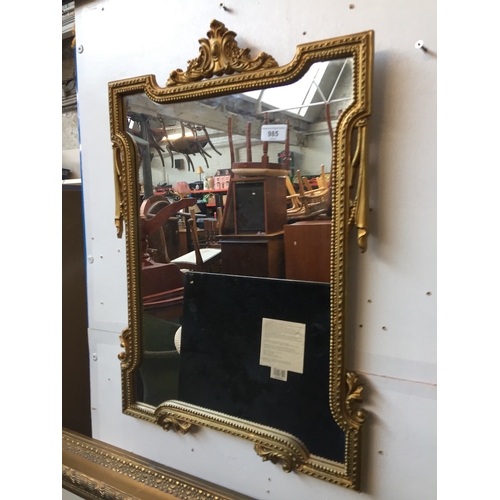 985 - Gold frame mirror