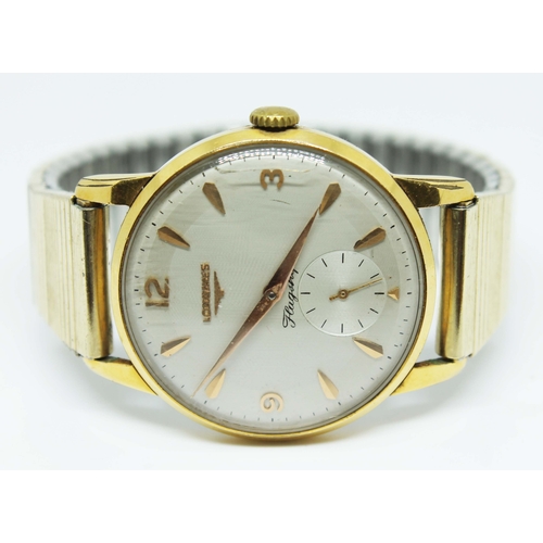 A 1960s Longines Flagship gold plated gent's wristwatch, ref 6842