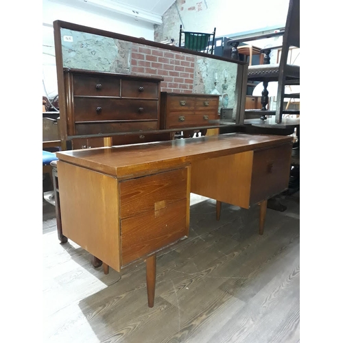 90B - A G-Plan Danish Design teak dressing table by IB Kofod Larsen, length  158cm, depth 46cm & height 12... 