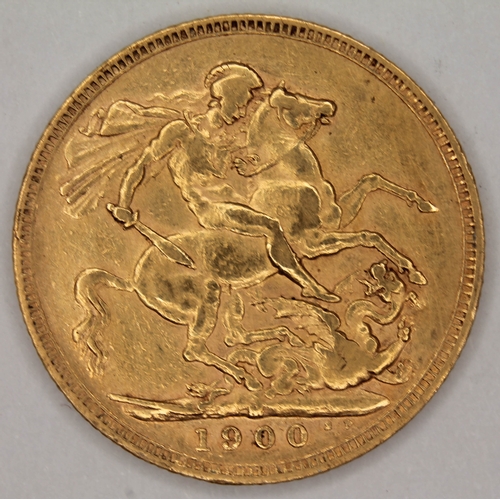 130 - A Victoria 1900 sovereign.