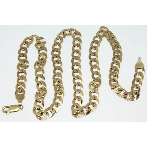 149 - A 9ct gold chain, marked '375' and also with import marks, length 46cm, wt. 13.5g.